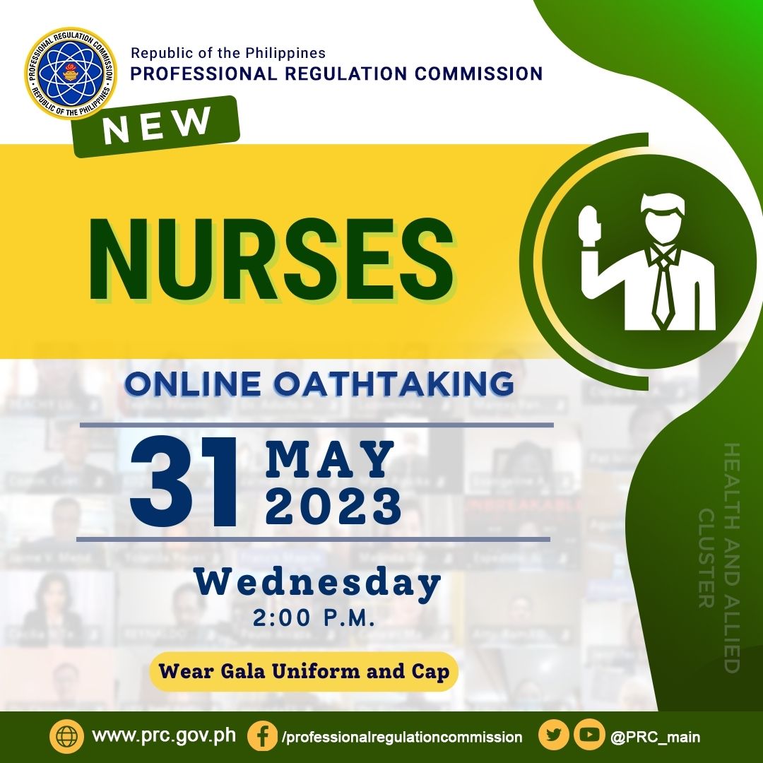 Online Oathtaking of the New Nurses Professional Regulation Commission